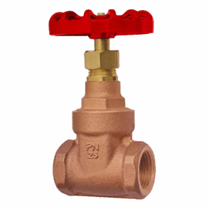 Bronze Gate Valve, Non-Rising Stem, PN25 Threaded Ends