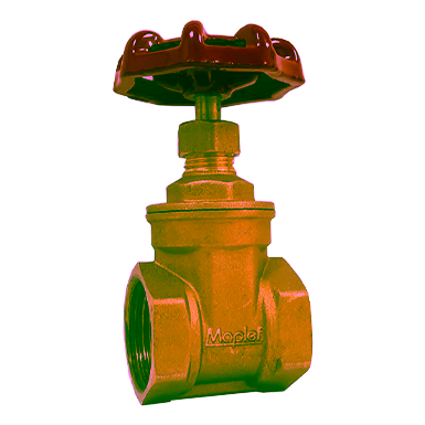 DZR Gate Valve, Non-Rising Stem, PN16, Threaded Ends