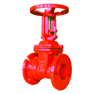 Ductile Iron Gate Valves, Resilient Seated, OS&Y Type, Flanged-Joint Ends, 300 PSI