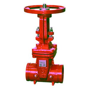Ductile Iron Gate Valves Resilient Seated OS&Y Type, Grooved-Grooved Ends, 300PSI