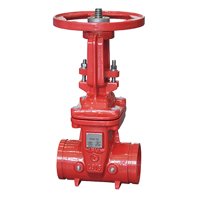 Ductile Iron Gate Valves Resilient Seated OS&Y Type, Grooved-Grooved Ends, 300PSI