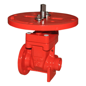 Ductile Iron Gate Valves Resilient Seated NRS Type,Flanged-Grooved Ends, 300PSI