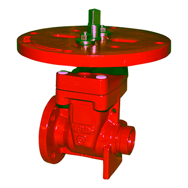 Ductile Iron Gate Valves Resilient Seated NRS Type,Flanged-Grooved Ends, 300PSI