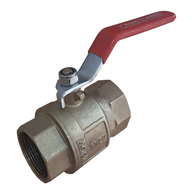 DZR Ball Valve, 2pcs Body, Lever Operated, PN25, Threaded Ends