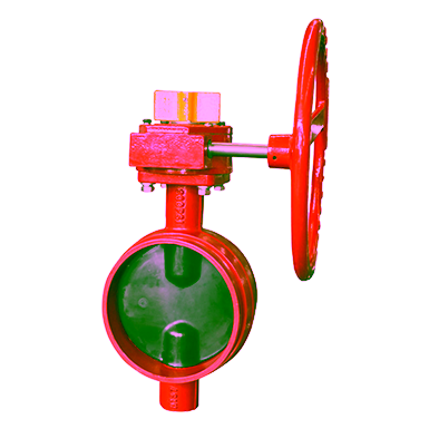 Ductile Iron Butterfly Valve Resilient Seated Grooved Ends