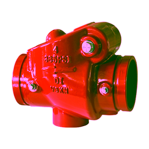 Ductile Iron Swing Check Valve, Resilient Seated, Flanged-Grooved Ends, 365 PSI