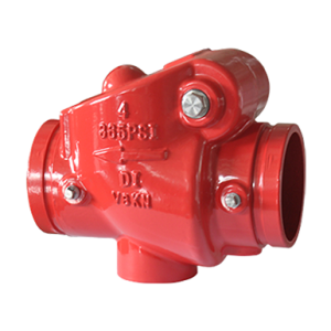 Ductile Iron Swing Check Valve, Resilient Seated, Flanged-Grooved Ends, 365 PSI