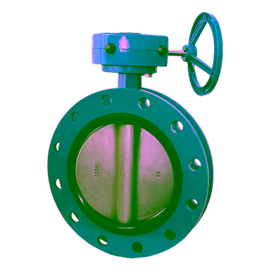 Ductile Iron Butterfly Valve, U-Type, EPDM Seat, Gear Operated, PN16