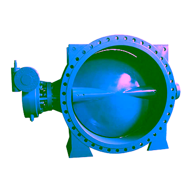 Ductile Iron Double Eccentric Butterfly Valve, Double Flanged, Gear Operated, PN16, Flanged Ends