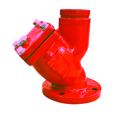 Ductile Iron Y-Strainer, Flanged-Grooved Ends, 300PSI