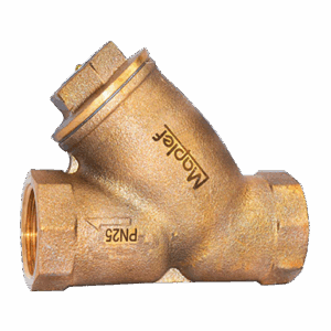 Bronze Y-Strainer, Stainless Steel Screen, PN25, Threaded Ends