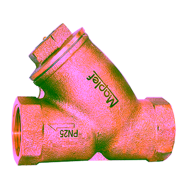 Bronze Y-Strainer, Stainless Steel Screen, PN25, Threaded Ends