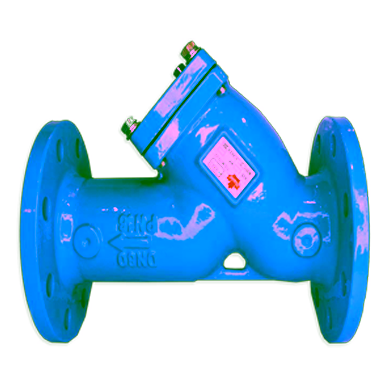 Ductile Iron Y-Strainer, Stainless Steel Screen, PN25, Flanged Ends