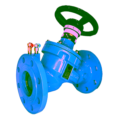 Ductile Iron Fixed Orifice Double Regulating Valve, PN25, Flanged Ends