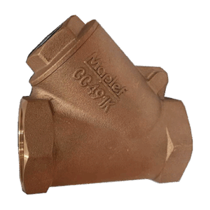 Bronze Y-Pattern Check Valve, PN20, Threaded Ends