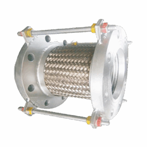 Stainless Steel Flexible Hose, SS304 Bellows, SS304 Braid, Carbon Steel Flange, Control Rods, PN16, Flanged Ends