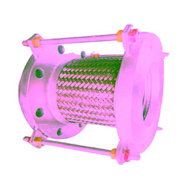 Stainless Steel Flexible Hose, SS304 Bellows, SS304 Braid, Carbon Steel Flange, Control Rods, PN16, Flanged Ends