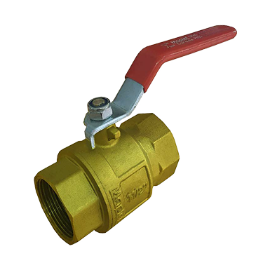 Brass Ball Valve, 2pcs Body, Lever Operated, PN25, Threaded Ends