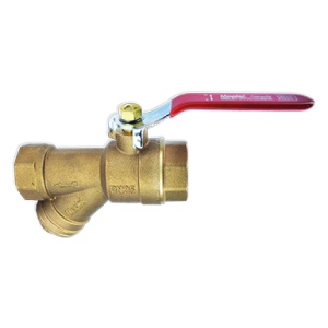 Bronze Ball Valve with Y-Strainer, PN20, Threaded Ends