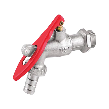 Brass Lockshield Hose Bib Cock with Hose Union, PN16, Threaded Ends